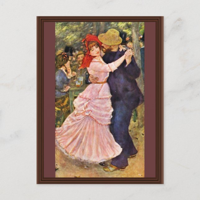 Postal Baile En Bougival Por Pierre-Auguste Renoir (Anverso)