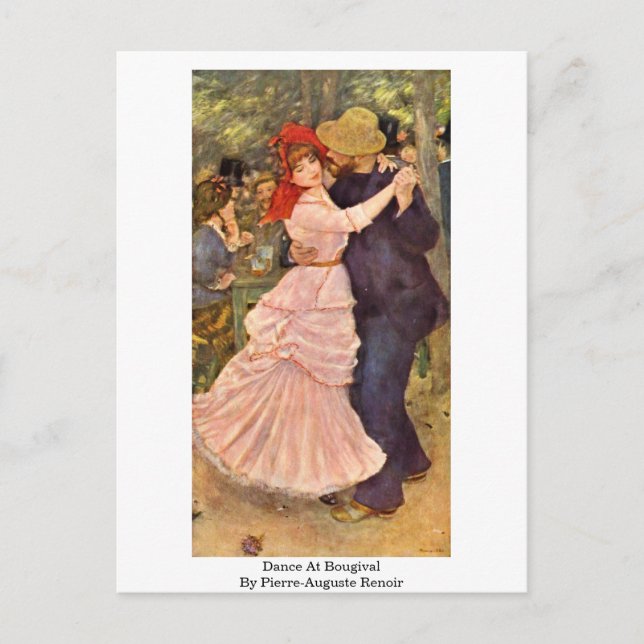 Postal Baile En Bougival Por Pierre-Auguste Renoir (Anverso)