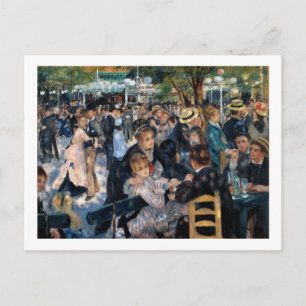Postal Baile en el Moulin de la Galette, Auguste Renoir