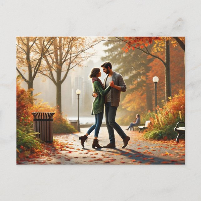 Postal Baile en Stanley Park Vancouver Otoño (Anverso)