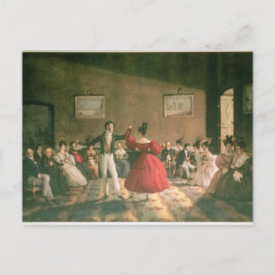 Postal Baile en un Salón en Buenos Aires, c.1831 (p/c)