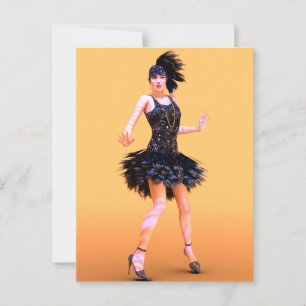 Postal Baile Flapper Vintage