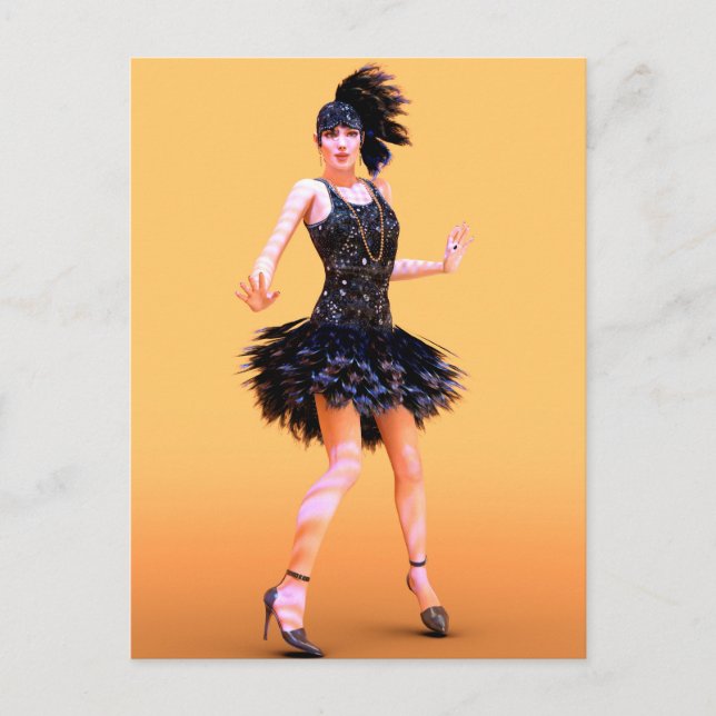 Postal Baile Flapper Vintage (Anverso)