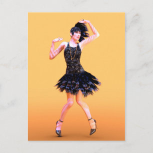 Postal Baile Flapper Vintage
