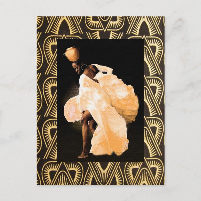 Postal Baile folclórico africano (Anverso)