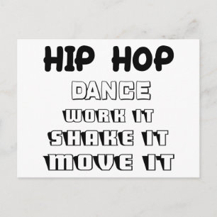 Postal Baile Hip Hop, trabaje, sacuda, muévase