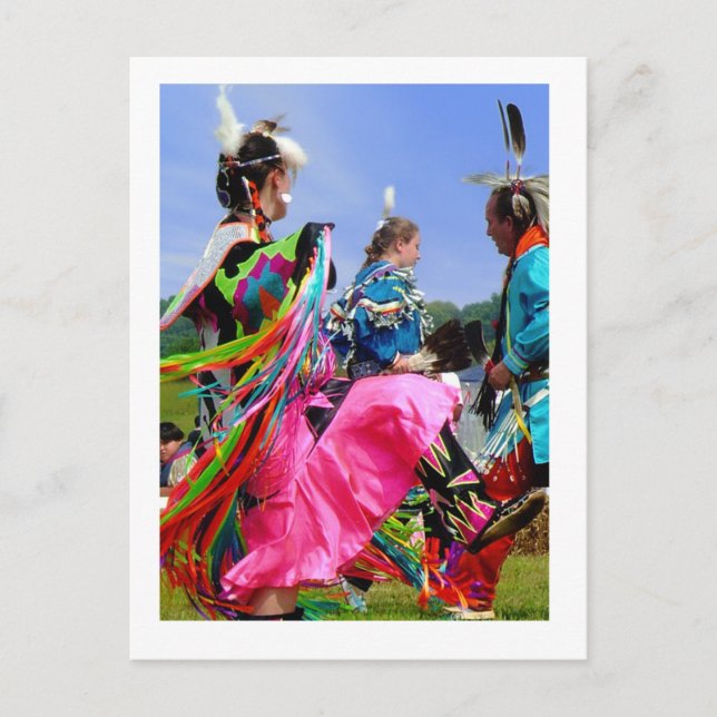 Postal Baile indio (Anverso)