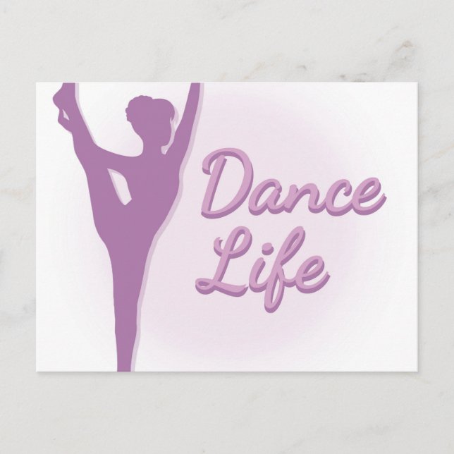 Postal Baile Life Ballerina - Púrpura - (Anverso)