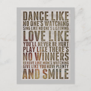 POSTAL BAILE MOTIVACIONAL COMO SI NADIE ESTUVIERA MIRANDO