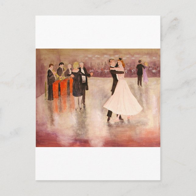 Postal Baile nocturno (Anverso)