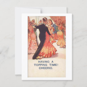 Postal ¡Baile Pareja, Cheerio! 1936 Inspiración de cosech