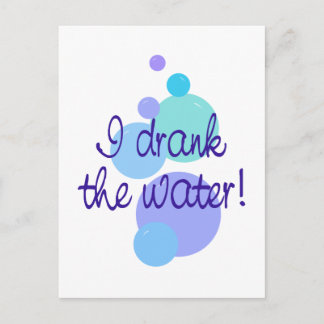 Postal Bajé el agua