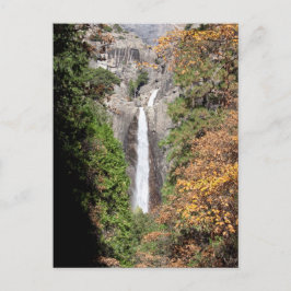 Postal Baje las cataratas de Yosemite en noviembre