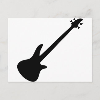 Postal bajista de guitarra