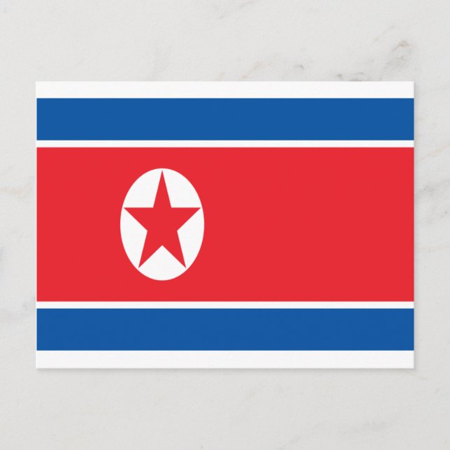 Postal ¡Bajo costo! Bandera de Corea del Norte (Anverso)