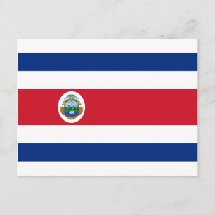 Postal ¡Bajo costo! Bandera de Costa Rica