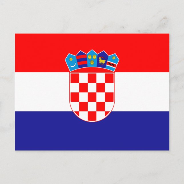 Postal ¡Bajo costo! Bandera de Croacia (Anverso)