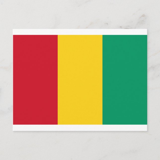 Postal ¡Bajo costo! Bandera de Guinea (Anverso)