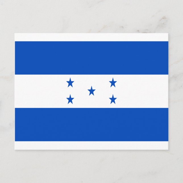 Postal ¡Bajo costo! Bandera de Honduras (Anverso)