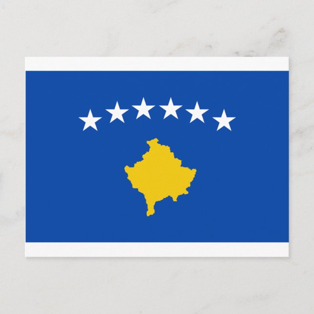Postal ¡Bajo costo! Bandera de Kosovo (Anverso)