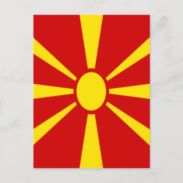 Postal ¡Bajo costo! Bandera de Macedonia (Anverso)