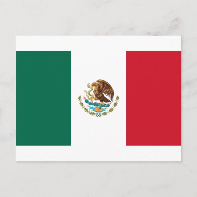 Postal ¡Bajo costo! Bandera de México (Anverso)