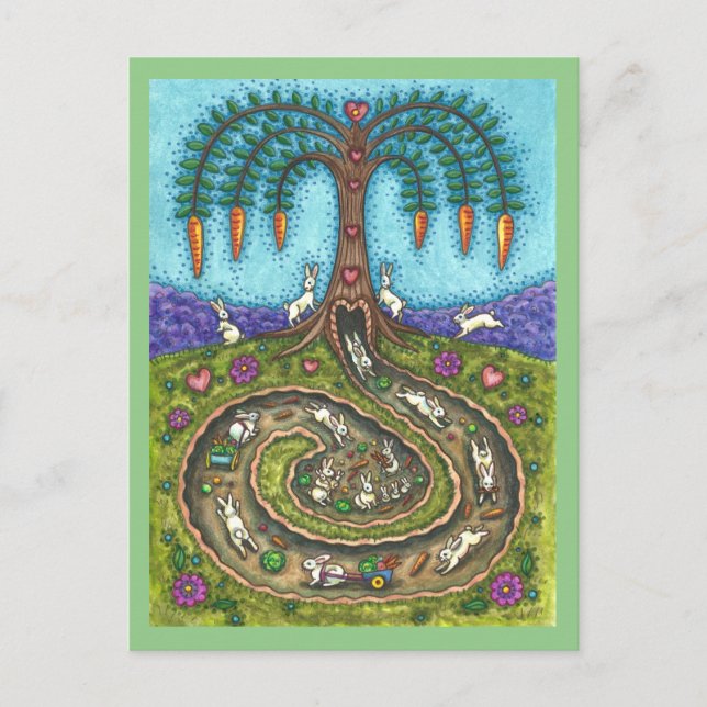 POSTAL BAJO EL AGUJERO DEL RABBIT, CARROT WILLOW TREE FOL (Anverso)