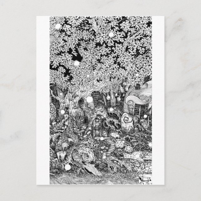 Postal Bajo el árbol (Anverso)