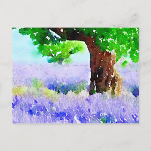 Postal Bajo el árbol de lavanda