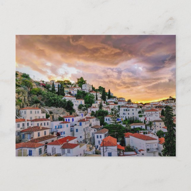 Postal Bajo el atardecer (Anverso)