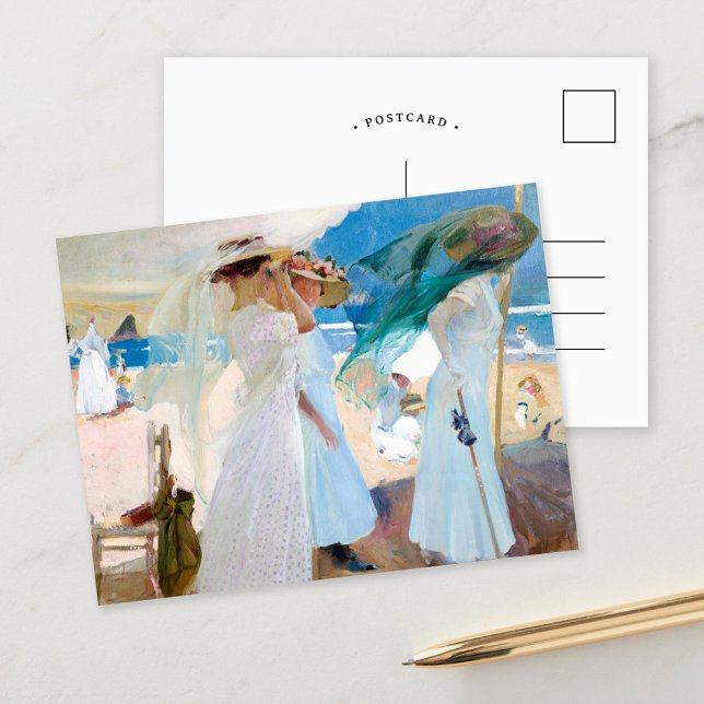 Postal Bajo el Awning, Zarauz | Joaquín Sorolla (Subido por el creador)