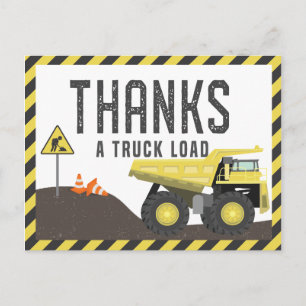 Postal Bajo el basurero de la construcción Cumpleaños Gra