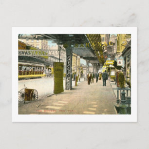 Postal Bajo el Bowery El, la cosecha de la ciudad de Nuev