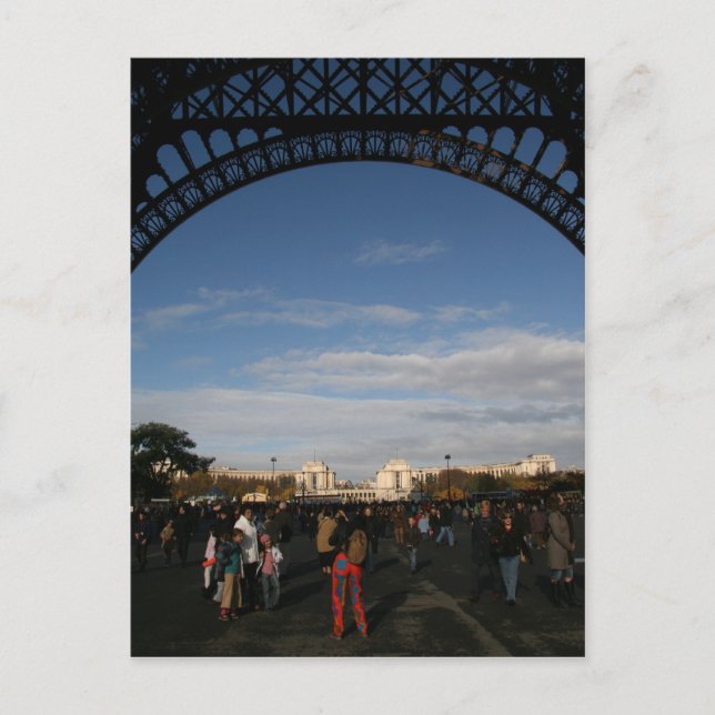 Postal Bajo el Eiffel (Anverso)