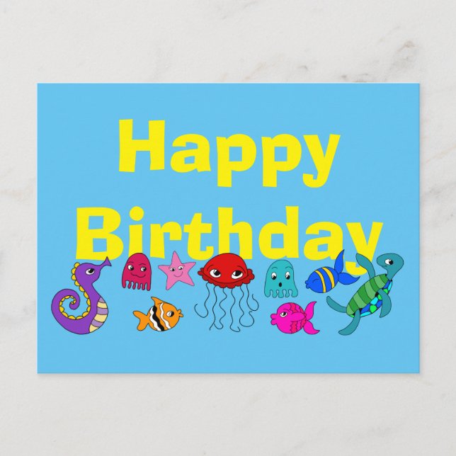 Postal Bajo el mar (Anverso)