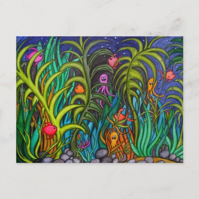 Postal bajo el mar (Anverso)