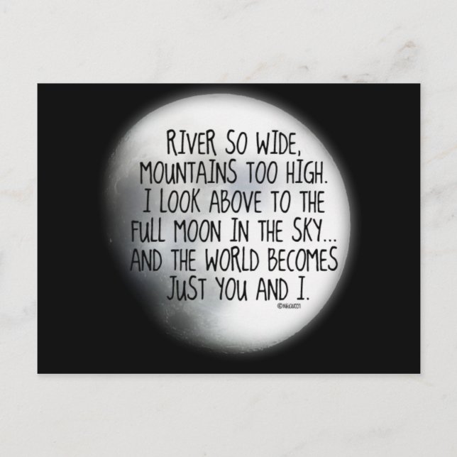 Postal Bajo el mismo poema de la luna (Anverso)