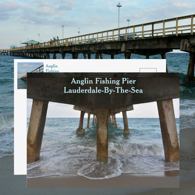 Postal Bajo el muelle pesquero de Aglin Lauderdale, a ori (Subido por el creador)
