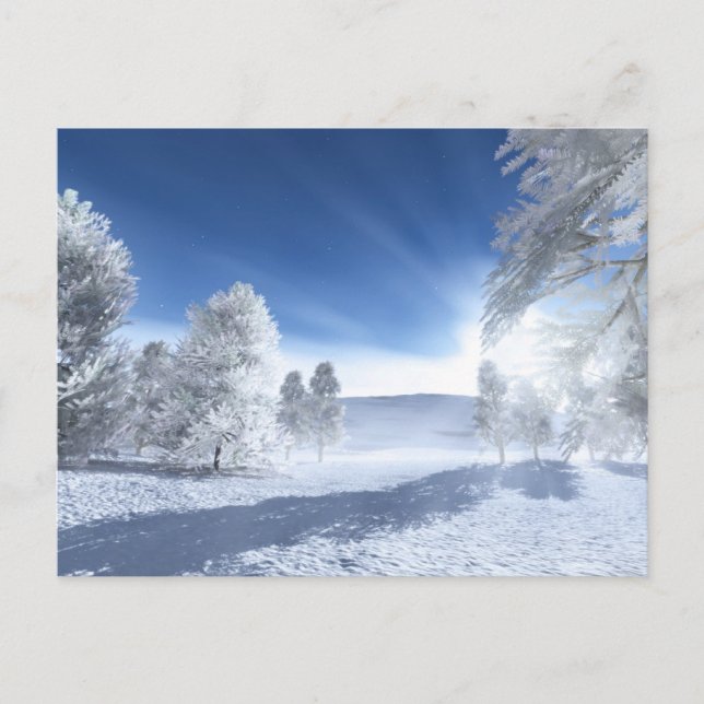 Postal Bajo el sol de invierno (Anverso)