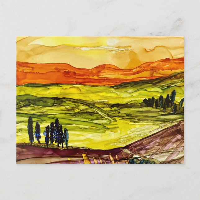 Postal Bajo el sol toscano (Anverso)