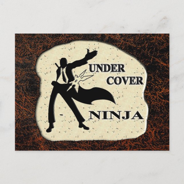 POSTAL BAJO LA CUBIERTA NINJA (Anverso)