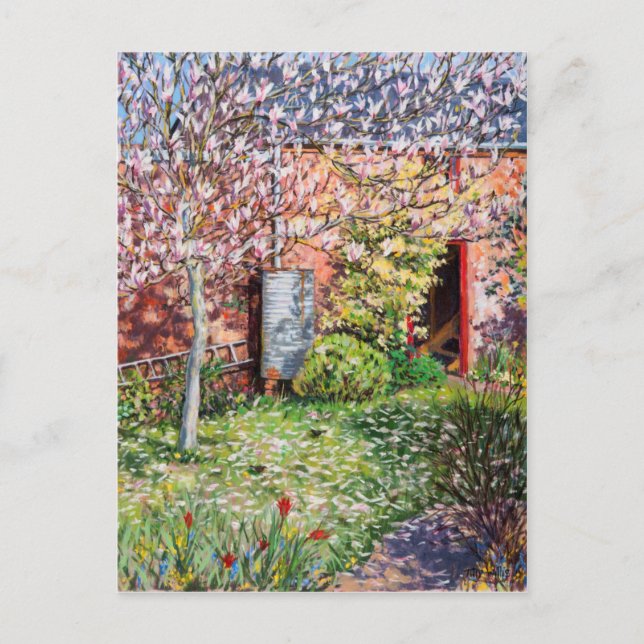 Postal Bajo la Magnolia (Anverso)