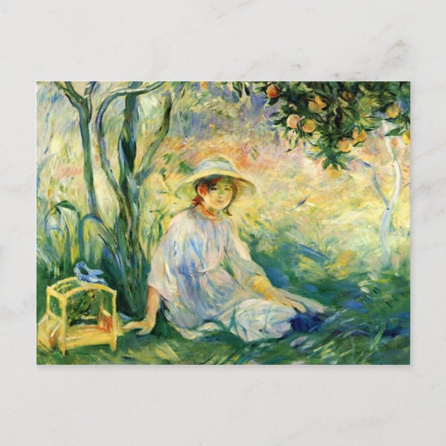 Postal Bajo la olla de Berthe Morisot (Anverso)