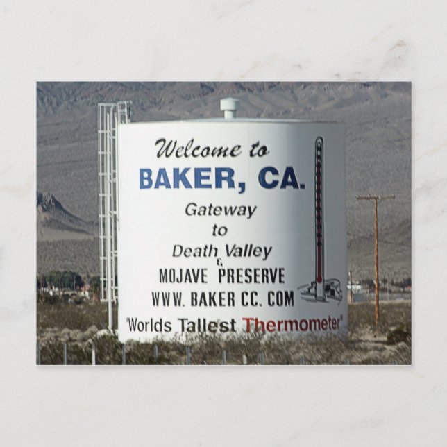 Postal Baker, CA (Anverso)