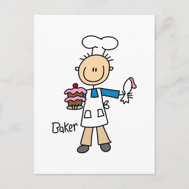 Postal Baker Con Pastel (Anverso)