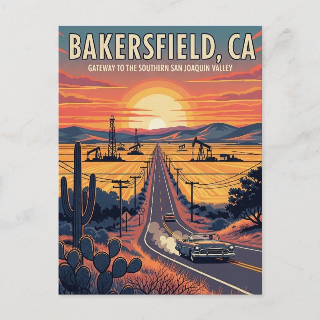 Postal Bakersfield California Central Valley (Anverso)