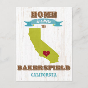 Postal Bakersfield, mapa de California - El hogar es dónd