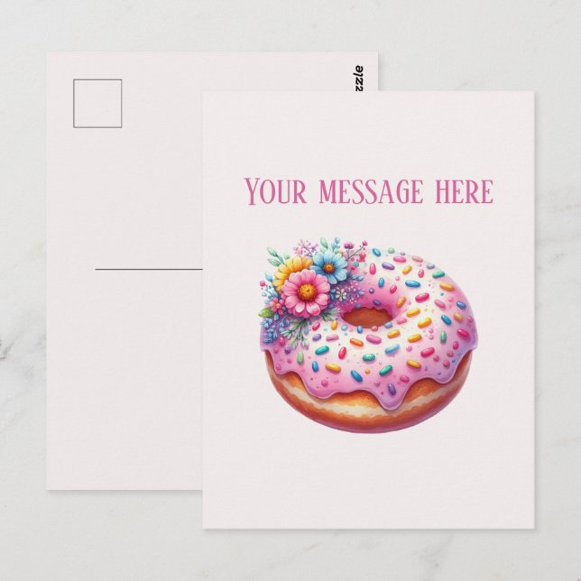 Postal Bakery add message business name bakery doughnut  (Anverso / Reverso)