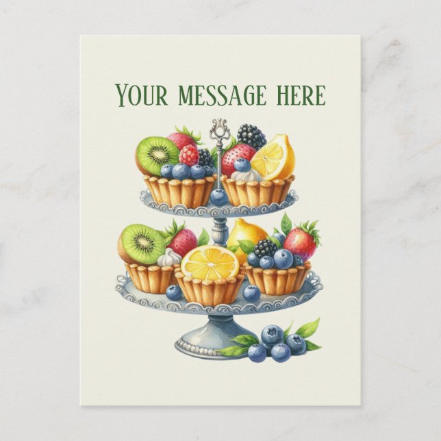 Postal Bakery add message Business name pastry tarts (Anverso)