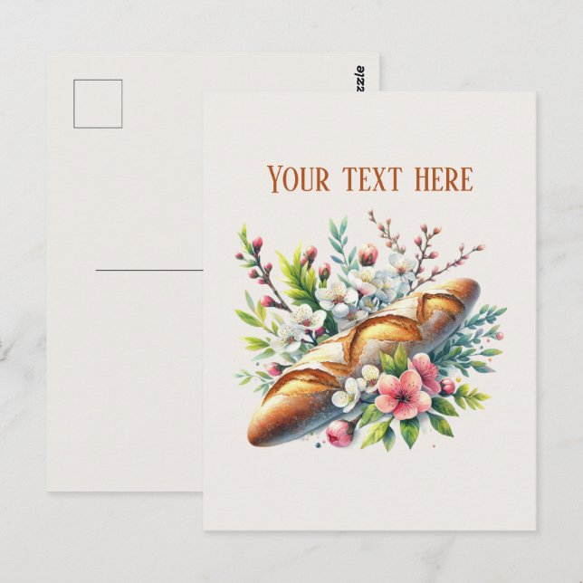 Postal Bakery bread add message business name  (Anverso / Reverso)